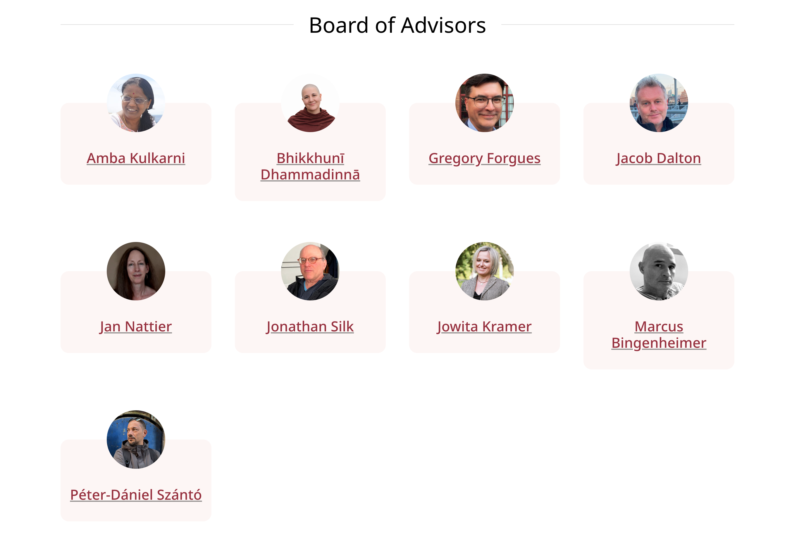 Members of the Board of Advisors